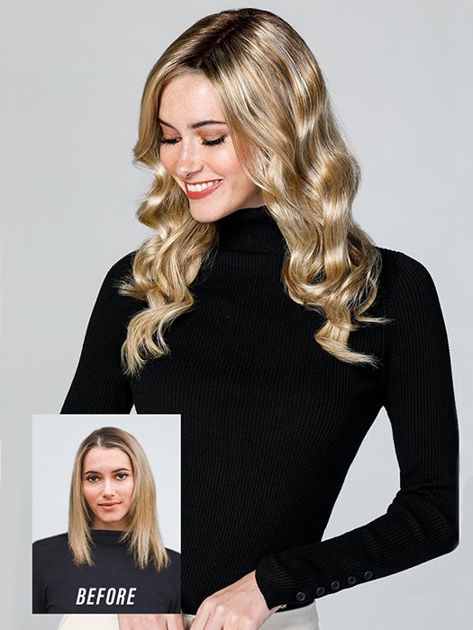 Top Coverage Wavy 18" | Lace Front Synthetic Hair Topper (Mono Top)