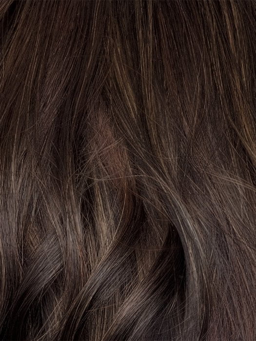 SPICED MOCHA R | A dark-brown base with perfectly placed warm-medium brown and medium reddish-brown highlights. The root tone adds a natural shadowed effect.