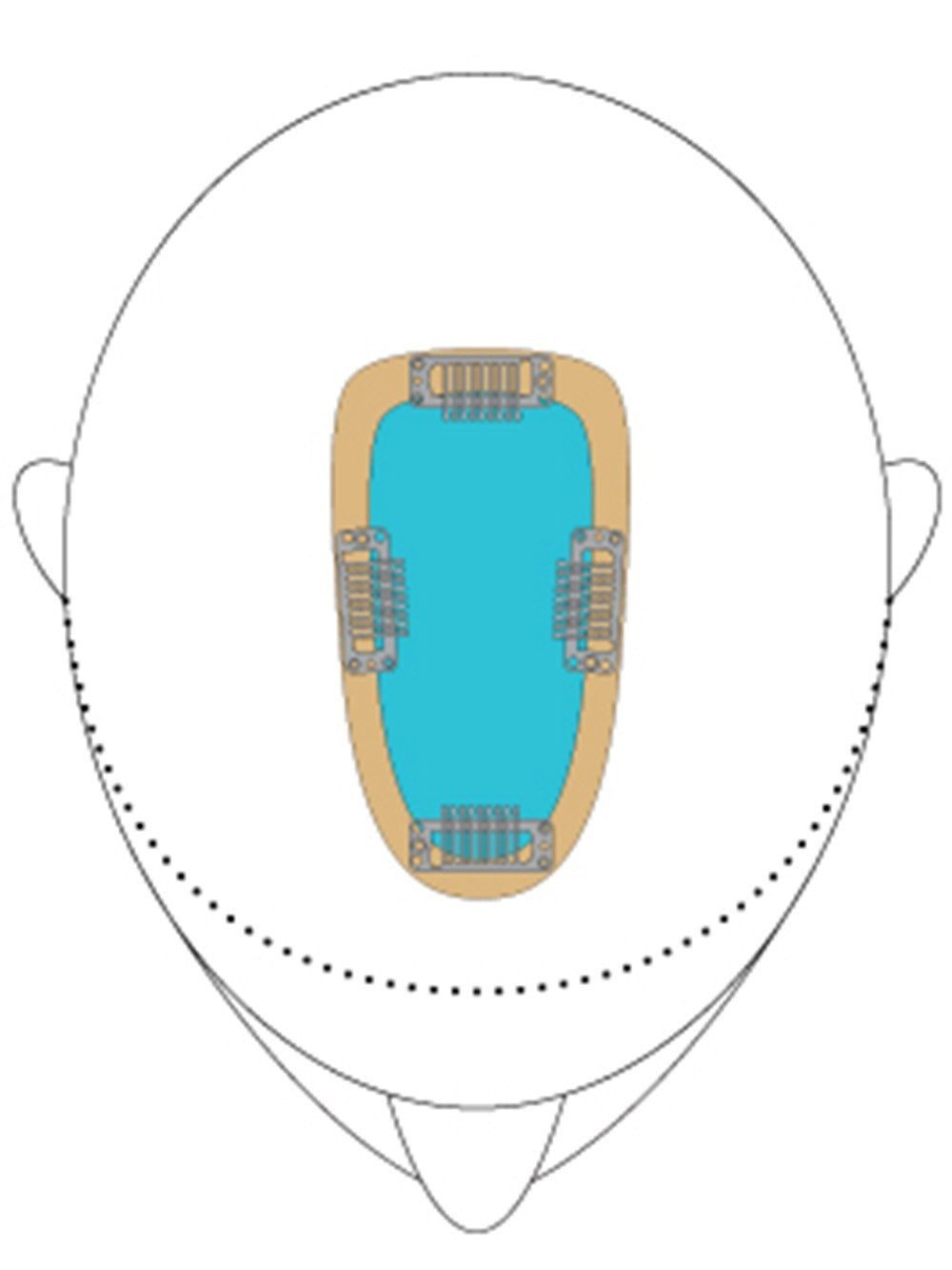 easiPart 8" | Remy Human Hair Topper
