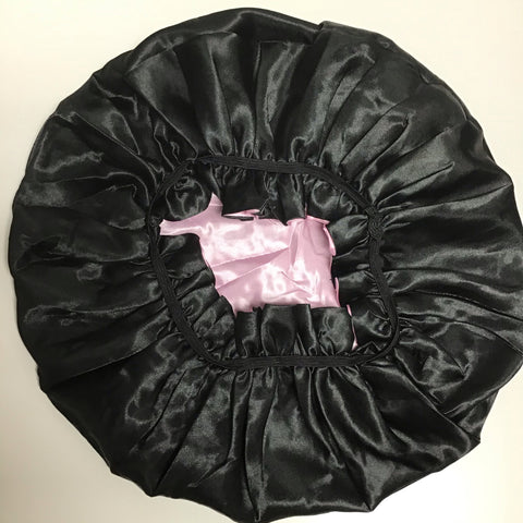 Eros Pink Reversible Satin Bonnet